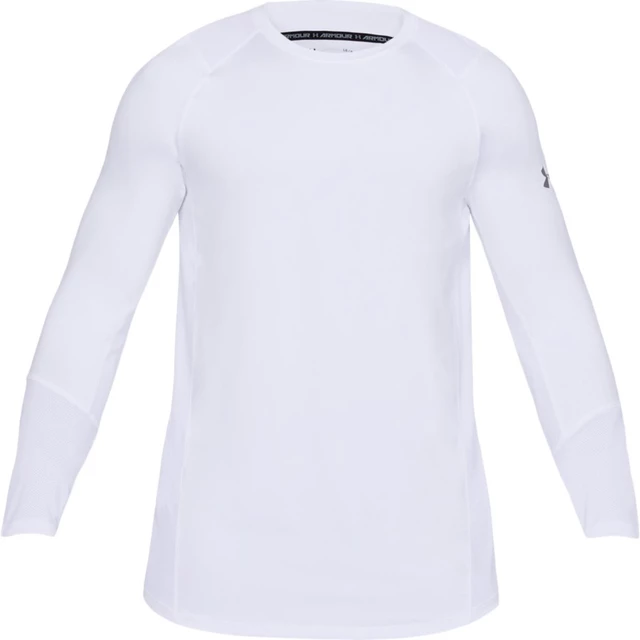 Pánske tričko Under Armour Raid 2.0 LS - L - White / White / Graphite