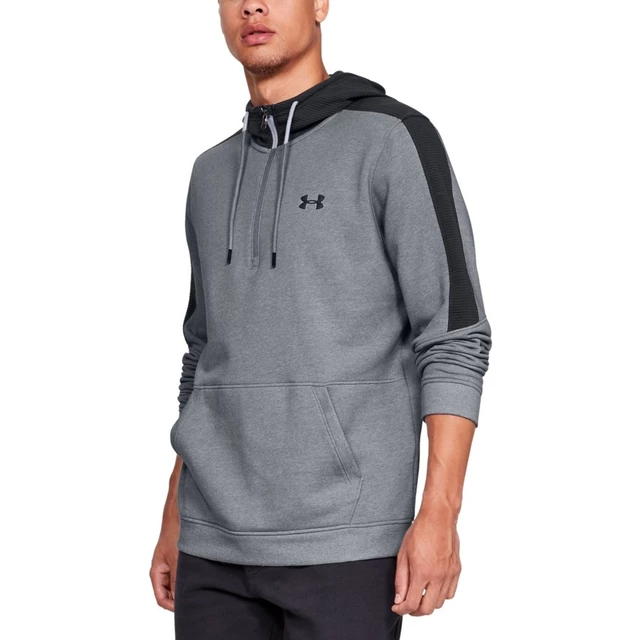 Pánska mikina Under Armour Microthread Fleece 1/2 Zip - XS - BLACK / BLACK / BLACK