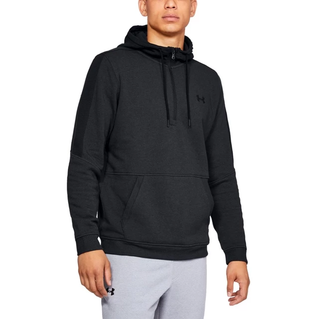 Pánska mikina Under Armour Microthread Fleece 1/2 Zip - XS - Steel Light Heather / Black / Black