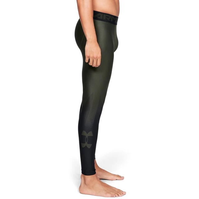 Pánské kompresní legíny Under Armour HG Armour 2.0 Legging Grphc - Artillery Green/Black