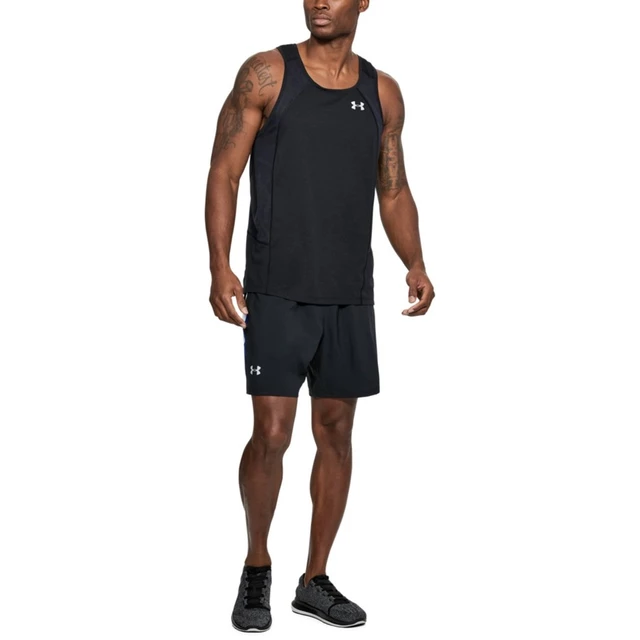 Pánske tielko Under Armour Swyft Singlet - BLACK / BLACK / REFLECTIVE