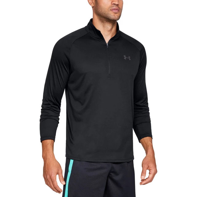 Pánske tričko Under Armour Tech 2.0 1/2 Zip - Black /  / Charcoal