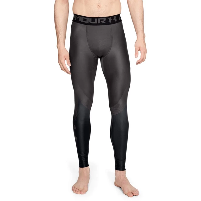 Pánské kompresní legíny Under Armour HG Armour 2.0 Legging Grphc - Charcoal/Black