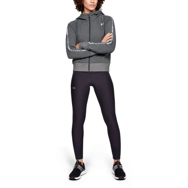 Women’s Hoodie Under Armour TB Ottoman Fleece FZ-WM Graphic - Charcoal Light Heather/White/White