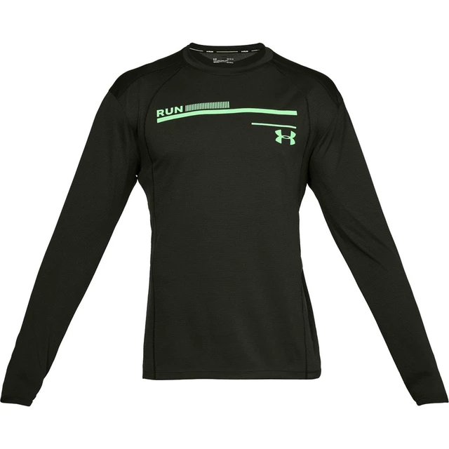 Pánske bežecké tričko Under Armour Simple Run Graphic Longsleeve - Deceit / Ghost Gray / Reflective - Artillery Green / Green Typhoon / Reflective