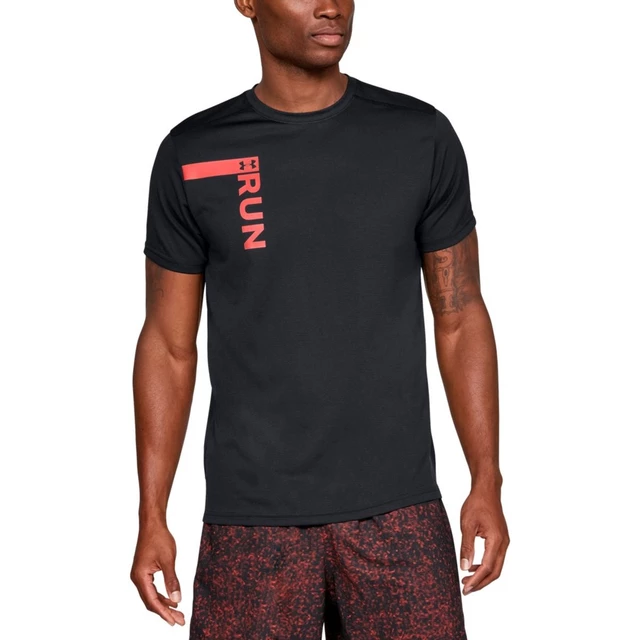 Pánske bežecké tričko Under Armour Run Tall Graphic SS - Deceit / Ghost Gray / Reflective