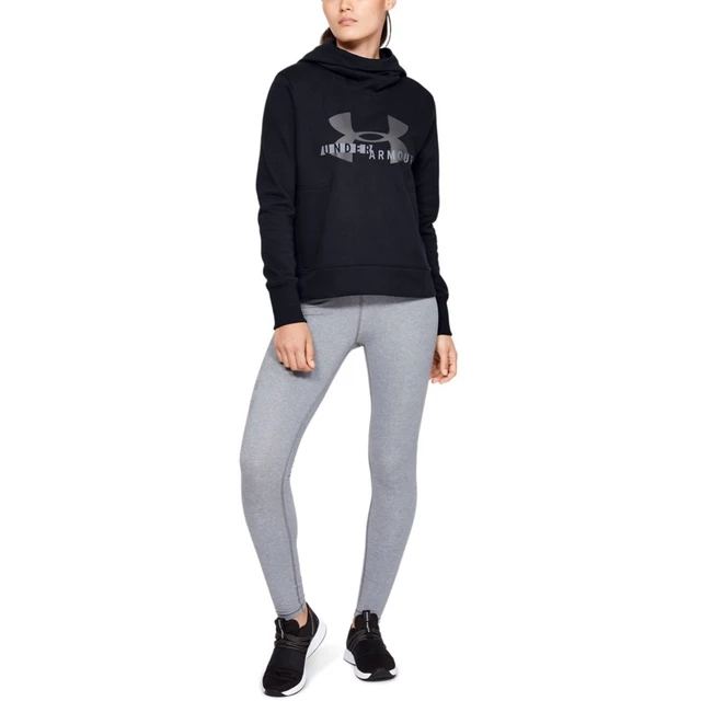 Women’s Hoodie Under Armour Cotton Fleece Sportstyle Logo - Black