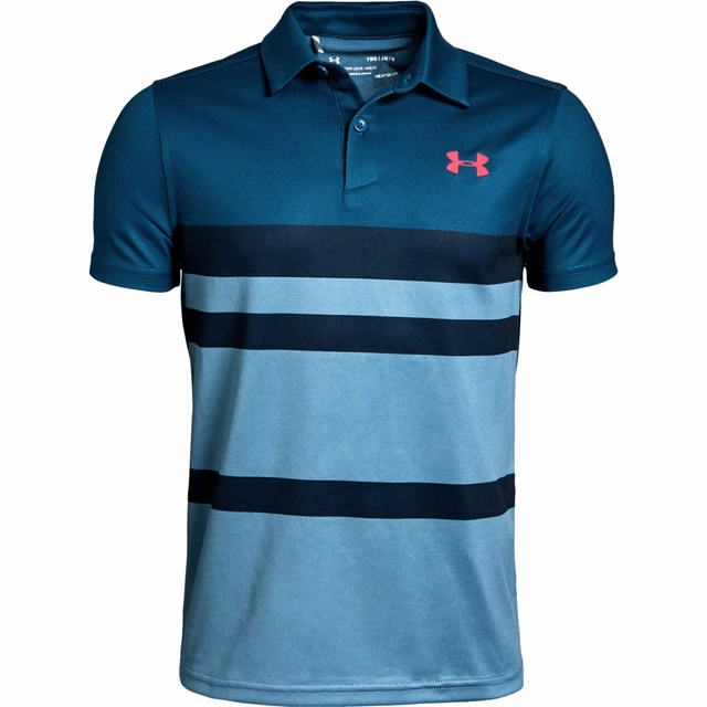 Chlapecké triko Under Armour Tour Tips Engineered Polo - Lava - Petrol Blue