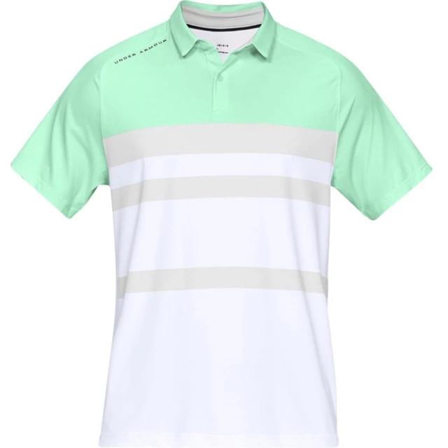 Pánské triko Under Armour Iso-Chill Block Polo - Academy - Aqua Foam