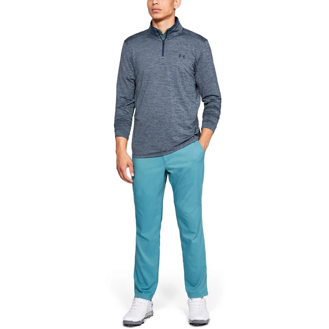 Pánské triko s dlouhým rukávem Under Armour Playoff 2.0 1/4 Zip - Aqua Foam