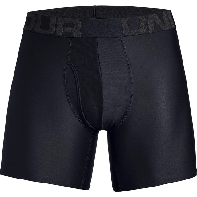 Men’s Boxer Jocks Under Armour Tech 6in – 2-Pack - Mod Gray Light Heather - Black