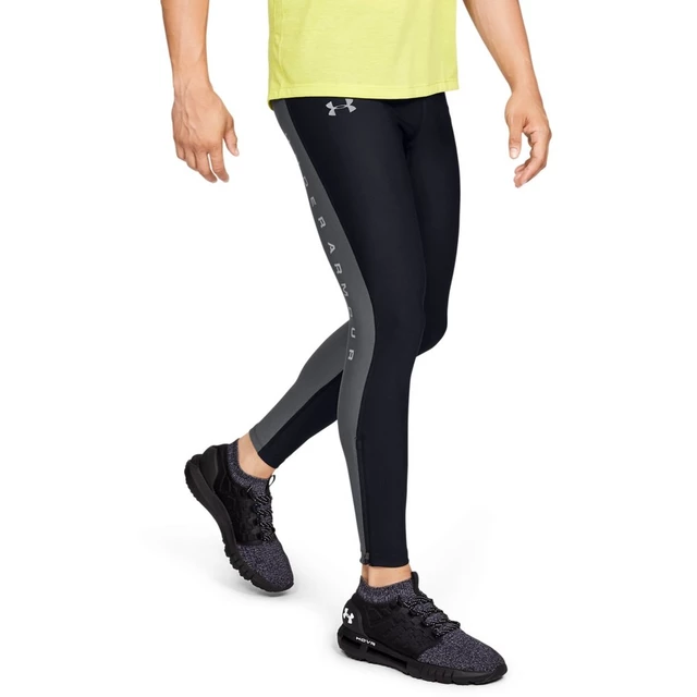 Pánské kompresní legíny Under Armour Qualifier HeatGear Glare Tight - Black