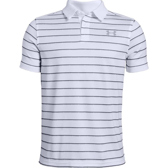 Chlapčenské tričko Under Armour Tour Tips Stripe Polo - White