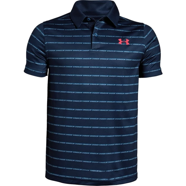 Chlapčenské tričko Under Armour Tour Tips Stripe Polo - YXL - Petrol Blue