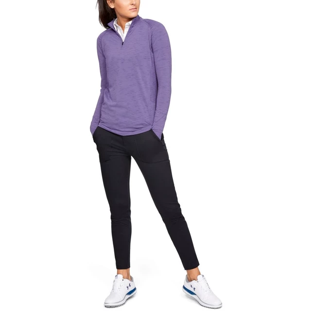 Dámske tričko Under Armour Tour Tips 1/4 Zip - Purple Luxe Medium Heather