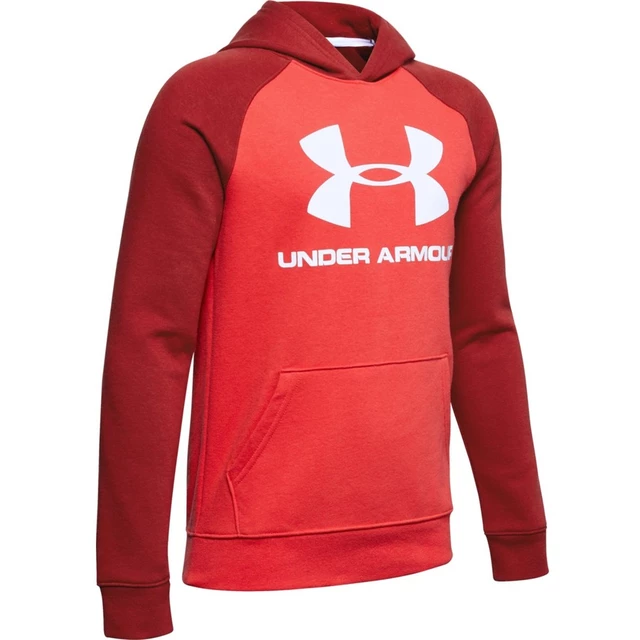 Chlapecká mikina Under Armour Rival Logo Hoodie - Martian Red