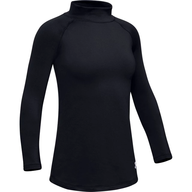 Dievčenské termo tričko Under Armour ColdGear LS Mock - Black - Black