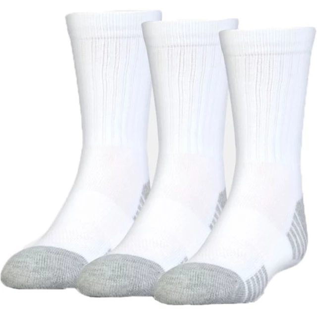 Unisex vysoké ponožky Under Armour UA Heatgear Crew - 3 páry - White - White