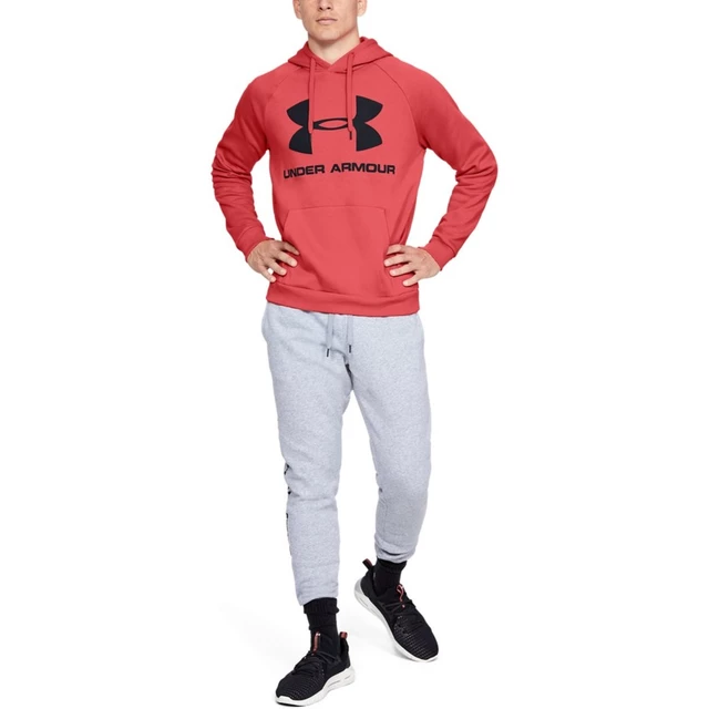 Pánská mikina Under Armour Rival Fleece SportStyle Logo Hoodie - Teal Vibe