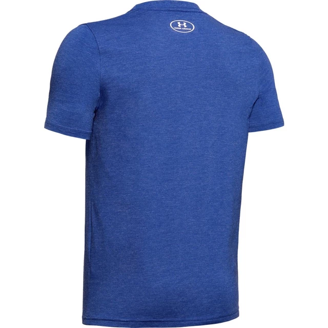 Chlapčenské tričko Under Armour UA Cotton SS - Royal Medium Heather