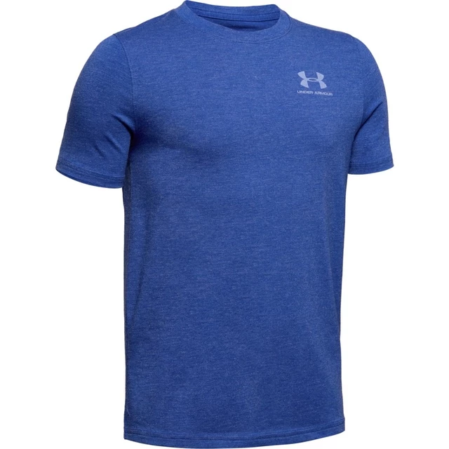 Chlapčenské tričko Under Armour UA Cotton SS - Royal Medium Heather