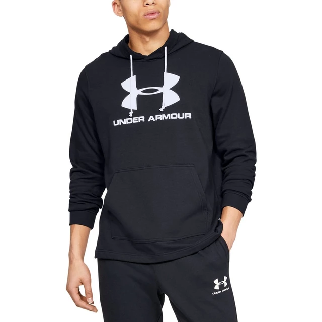 Men’s Hoodie Under Armour Sportstyle Terry Logo - Black - Black