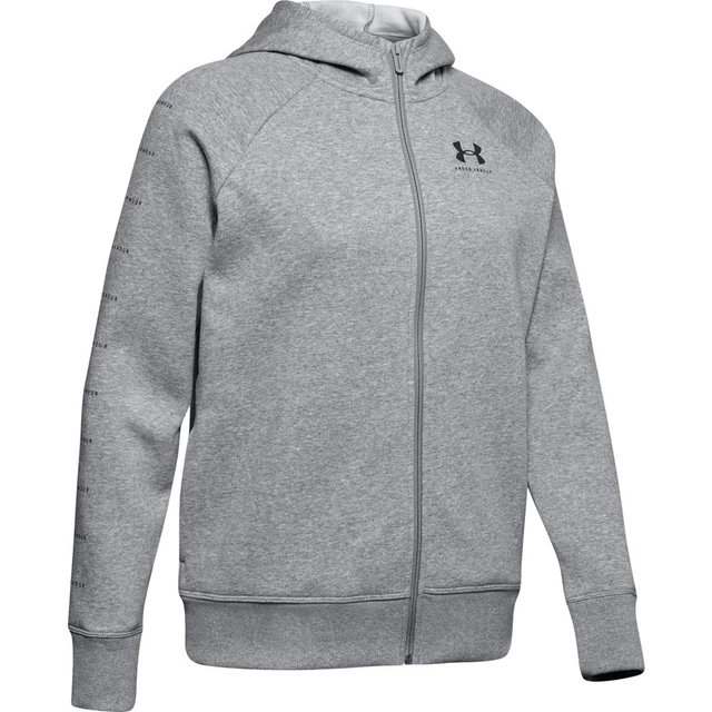 Dámská mikina Under Armour Rival Fleece Sportstyle LC Sleeve Graphic - Steel Medium Heather