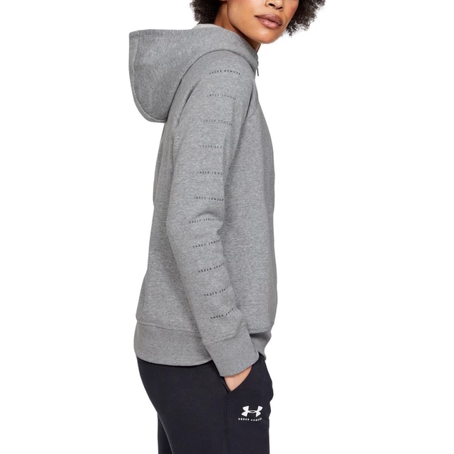 Dámská mikina Under Armour Rival Fleece Sportstyle LC Sleeve Graphic - Steel Medium Heather