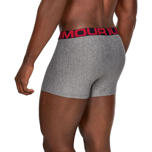 Pánske boxerky Under Armour Tech 3in 2ks - Mod Gray Light Heather