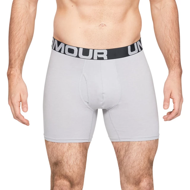 Men’s Boxer Jocks Under Armour Charged Cotton 6in – 3-Pack - Mod Gray Medium Heather