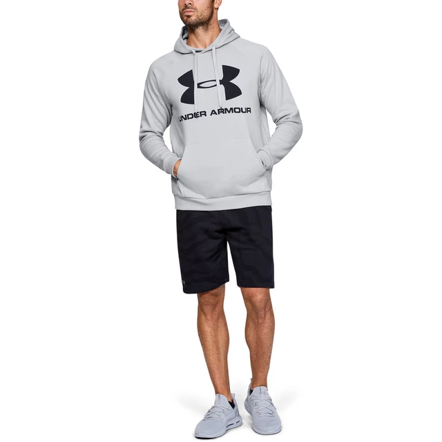 Pánska mikina Under Armour Rival Fleece SportStyle Logo Hoodie - Halo Gray