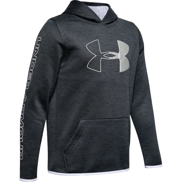 Chlapecká mikina Under Armour Fleece Branded Hoodie - Black