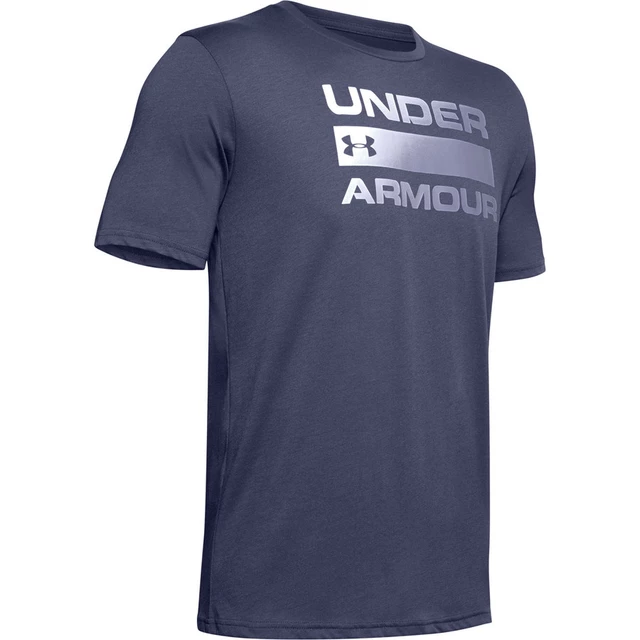Men’s T-Shirt Under Armour Team Issue Wordmark SS - White - Blue Ink