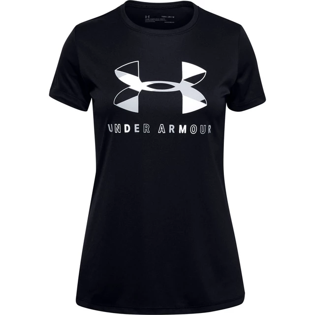 Dívčí triko Under Armour Tech Graphic Big Logo SS T-Shirt - Mod Gray Light Heather