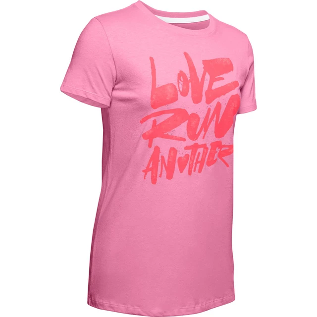 Dámske tričko Under Armour Love Run Another SS - Lipstick