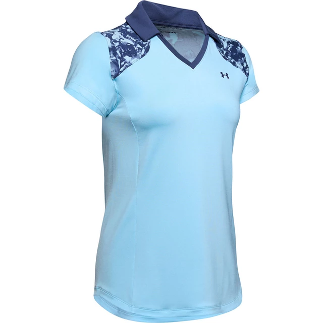 Dámske tričko Under Armour Zinger Blocked Polo - L - Blue Frost