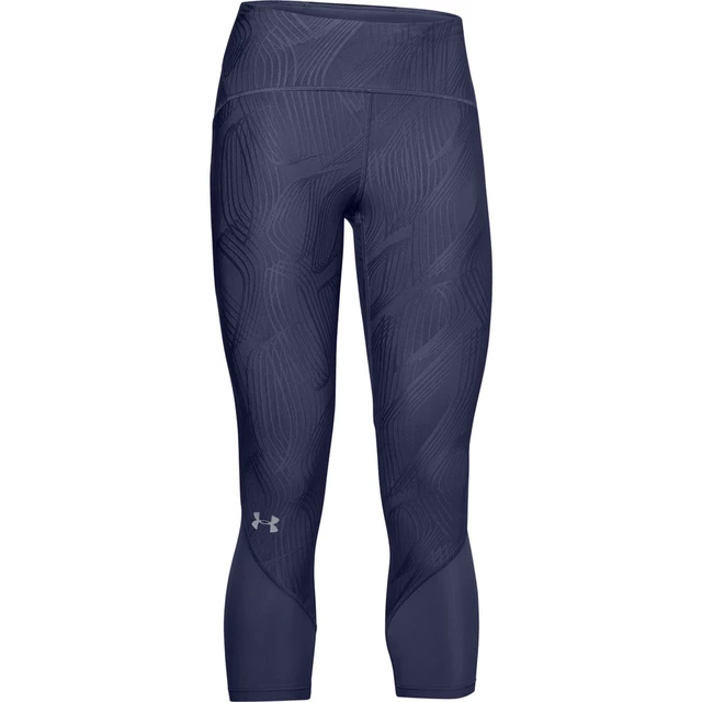 Women’s Capri Leggings Under Armour Fly Fast Jacquard Crop - Blue Ink