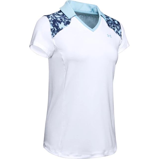 Dámske tričko Under Armour Zinger Blocked Polo - White