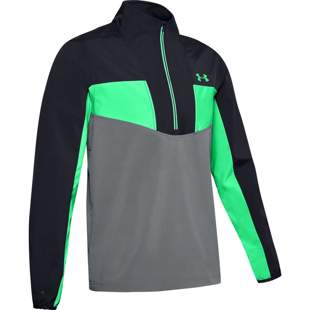 Pánska bunda Under Armour Storm Windstrike 1/2 Zip - L - Black Elementor Green