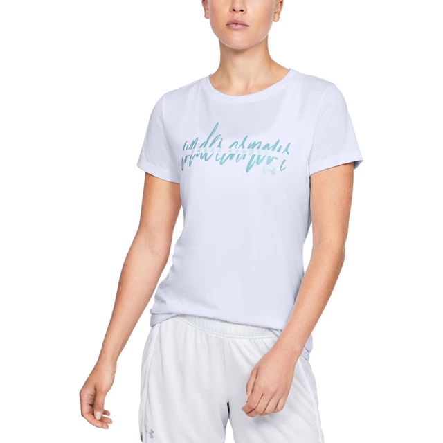 Dámske tričko Under Armour Tech Script Graphic SSC - M - White