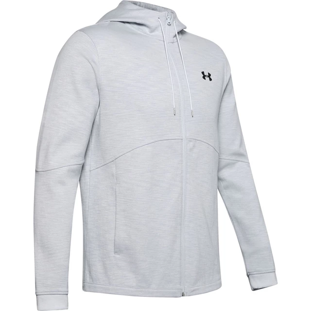 Pánska mikina Under Armour Double Knit FZ Hoodie - Gravity Green - Halo Gray