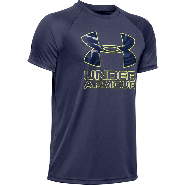 Chlapecké tričko Under Armour Tech Hybrid Print Fill Logo - Blue Ink