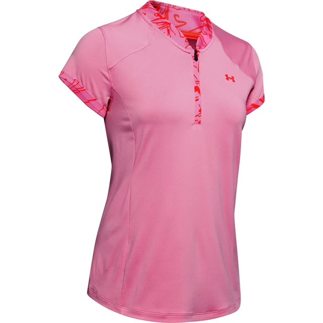 Dámske tričko Under Armour Zinger Zip Polo - Lipstick - Lipstick