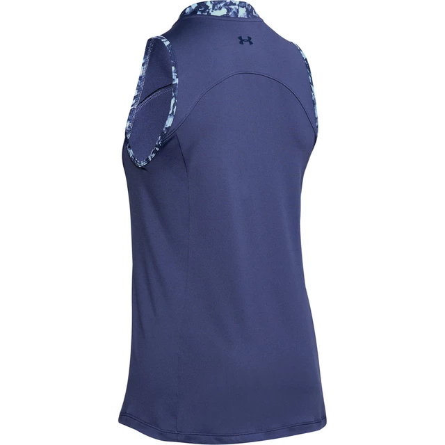 Dámske tričko Under Armour Zinger Sleeveless Zip Polo - Blue Ink