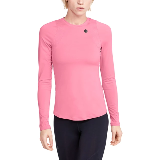 Dámske tričko s dlhým rukávom Under Armour Rush LS - Lipstick