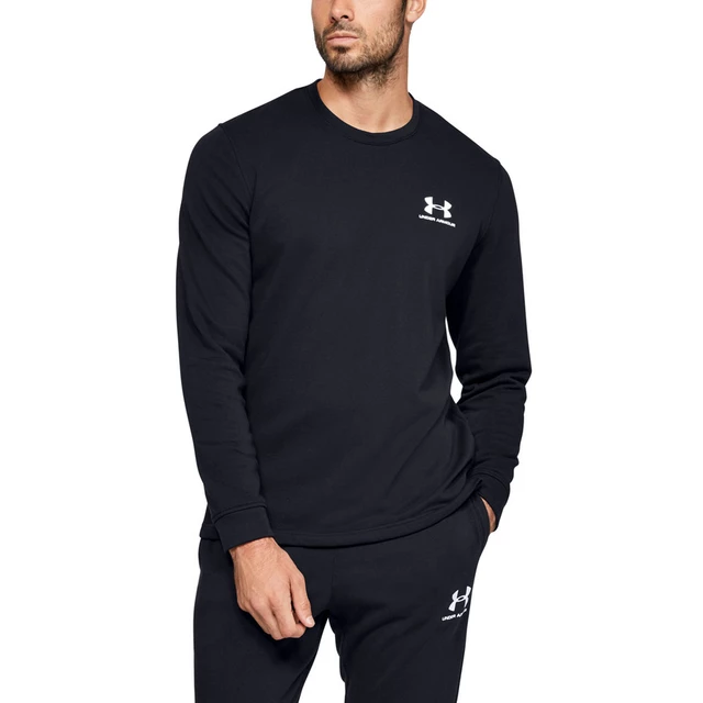 Pánska mikina Under Armour Sportstyle Terry Logo Crew - Black