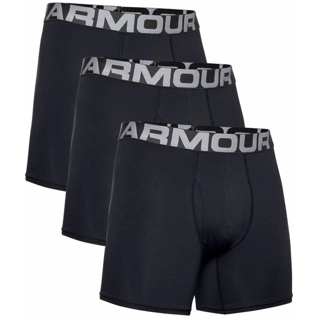 Boxerky Under Armour Charged Cotton 6in 3ks - Black