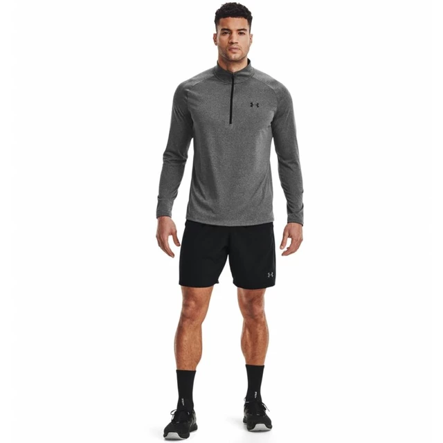 Pánske tričko Under Armour Tech 2.0 1/2 Zip - XL - Carbon Heather