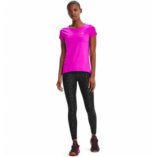 Women’s T-Shirt Under Armour HG Armour SS - Black - Meteor Pink