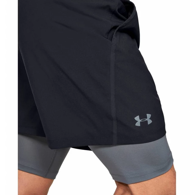 Pánske kraťasy Under Armour Qualifier 2-in-1 Short - Mod Gray